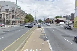 Bike lane on Atlantic Avenue